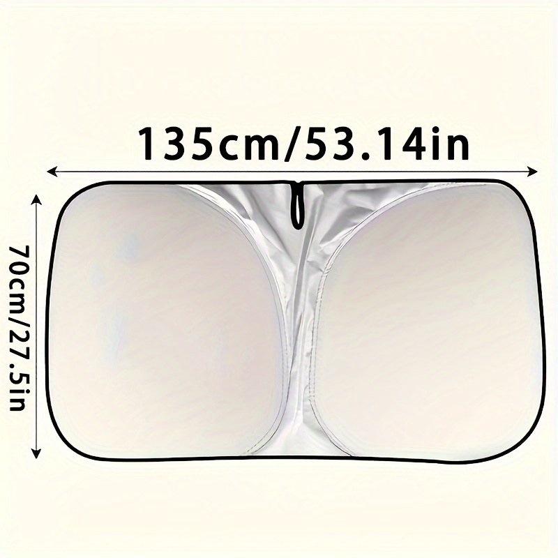 TEMU 1 Set, Front Windshield Thickened Foldable Sunshade Cover, Sun Protection And Heat Insulation, Heat Insulation And Cooling Baffle, Heat Release And Uv Protection, Suitable For Cars And Suv Models
