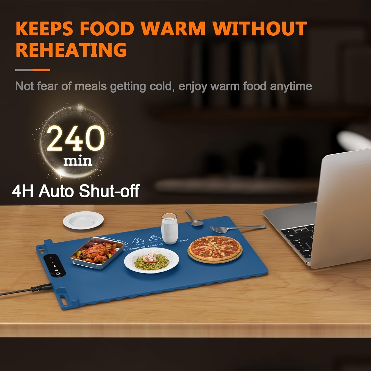 Smart Electric Warming Tray with Adjustable Temperature, a Flexible Silicone Hot Plate for Precision Heating, Ideal for Holiday Buffets and Parties