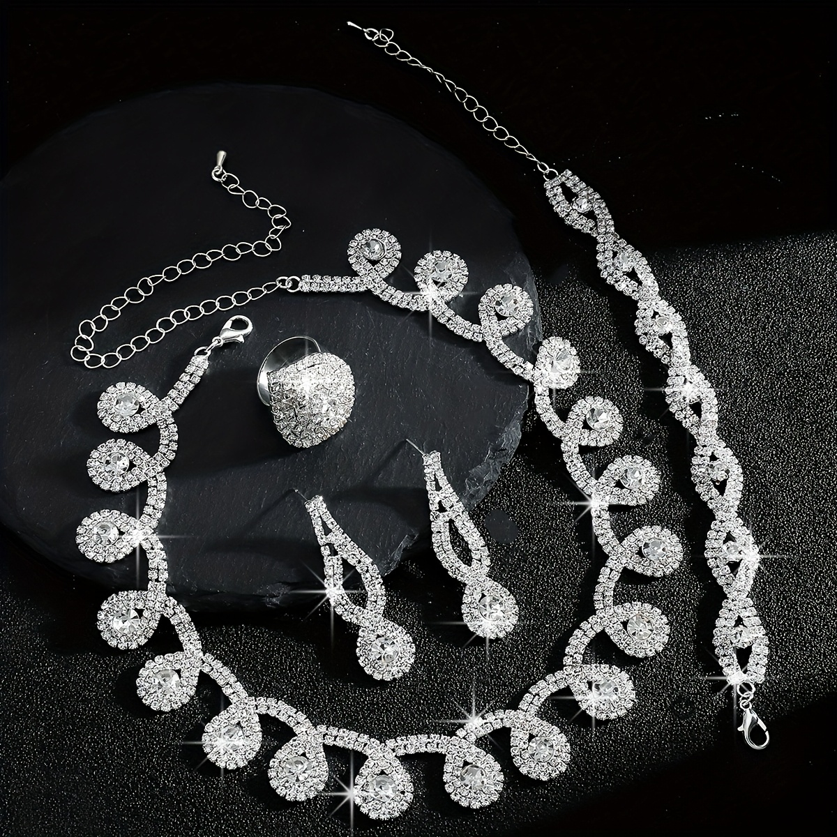 High end Water Drop Bride Jewelry Set