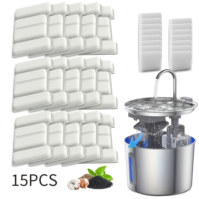 TEMU 15/30pcs Cat Water Fountain Filter- Suit For Pet Water Fountain For Indoor