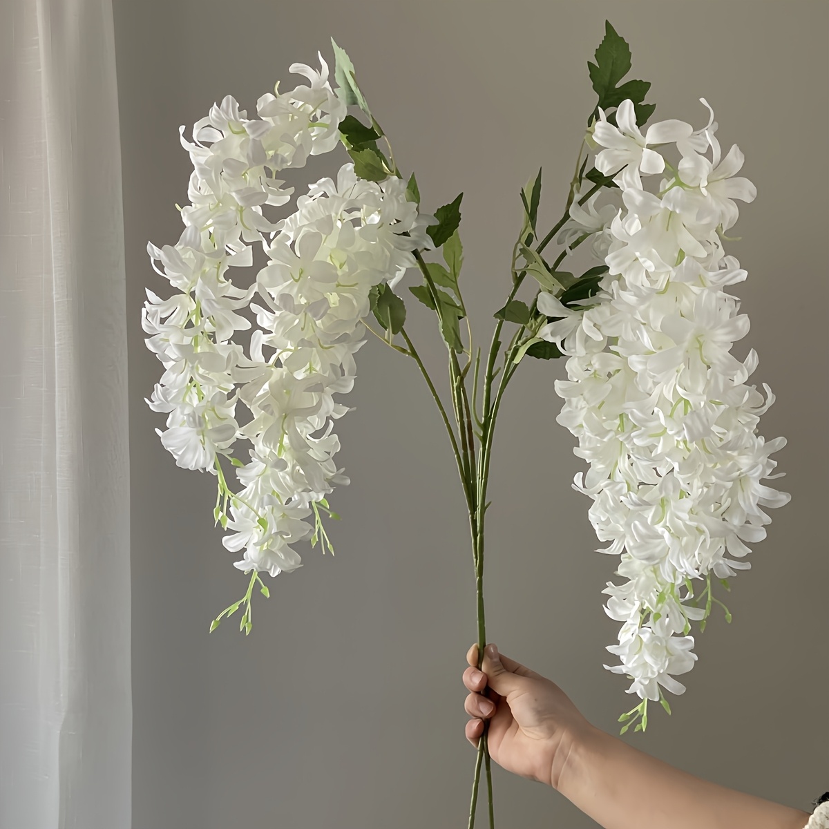 TEMU Lot de 2 orchidées artificielles suspendues, pour décoration de cour, décoration extérieure, décoration de mariage, décoration intérieure et