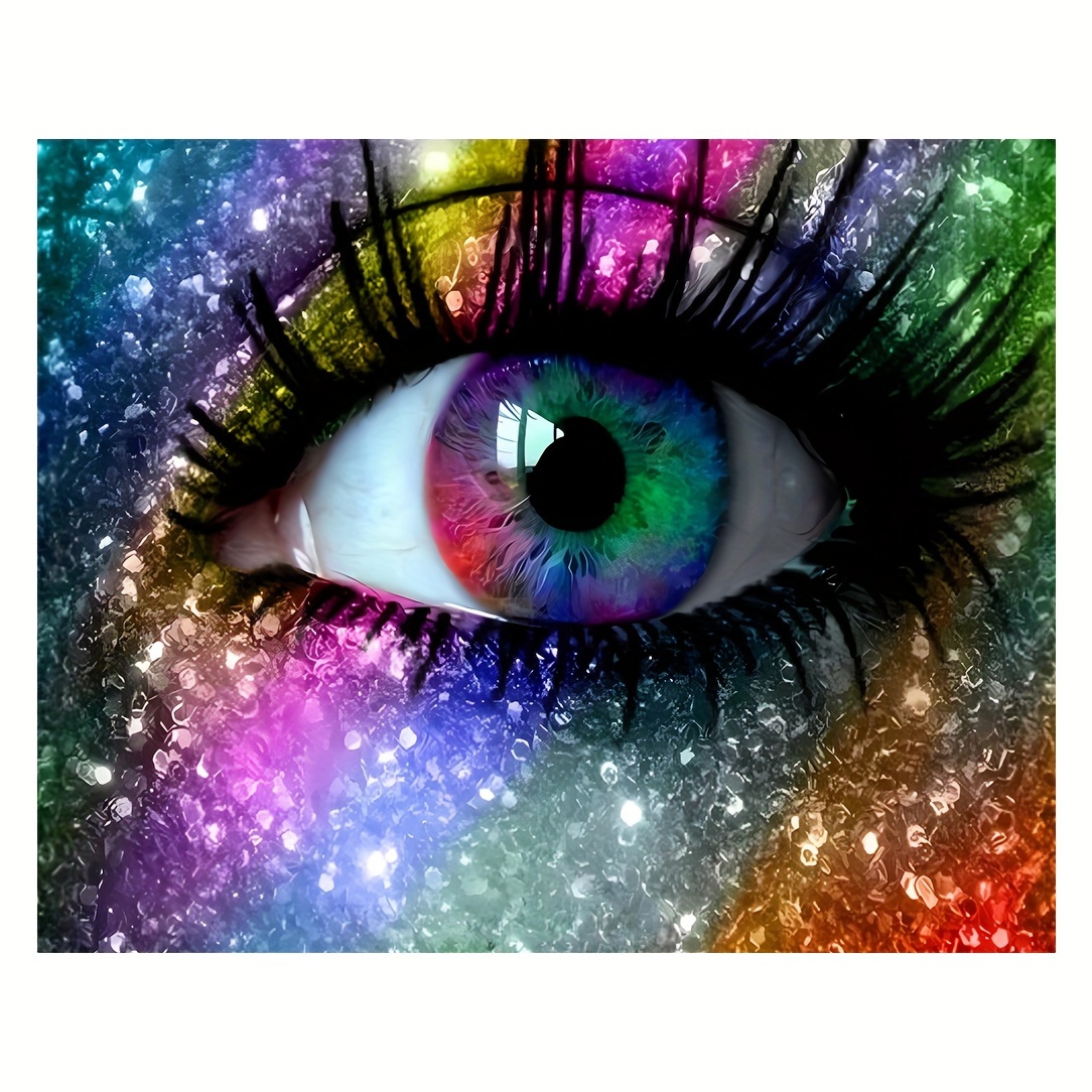 Diamond Painting Woman Eyes, DIY 5D Large Diamond Art Kits for Adults  Embroidery Round Full Drill Dots Crystal Rhinestone Paint by Numbers Kids