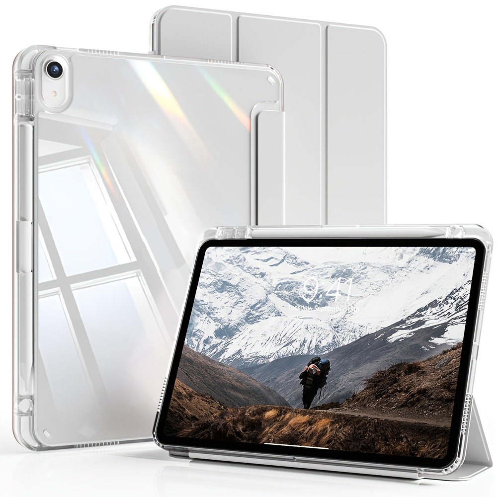 Ovitek, primeren za iPad 5.č10. gen/Air 4.č7. gen/Pro 11/12.9/za Air 13-palčni: prozorna akrilna zadnja prevleka z režo za svinčnik, samod