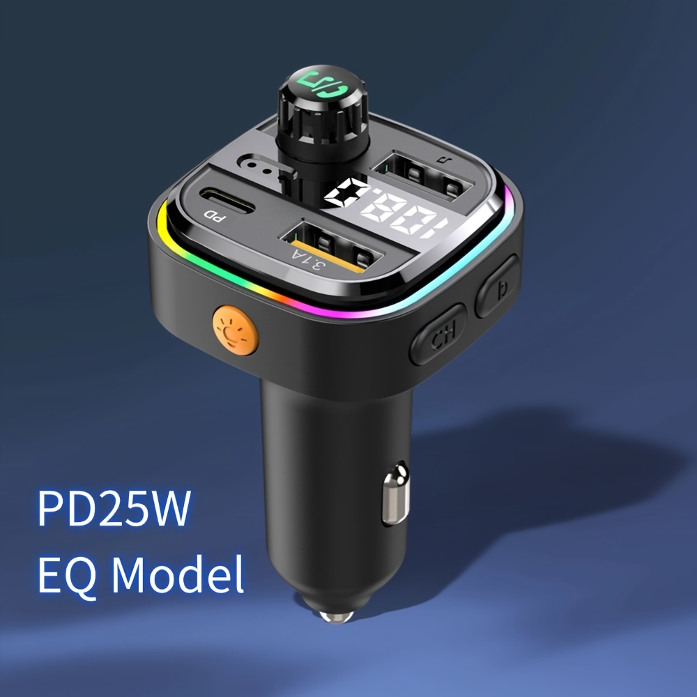 

Car Charger Bt Fm Transmitter Calling Car Radio Modulator Mp3 Player With Pd 25w Usb Typec Super Adapter For Car