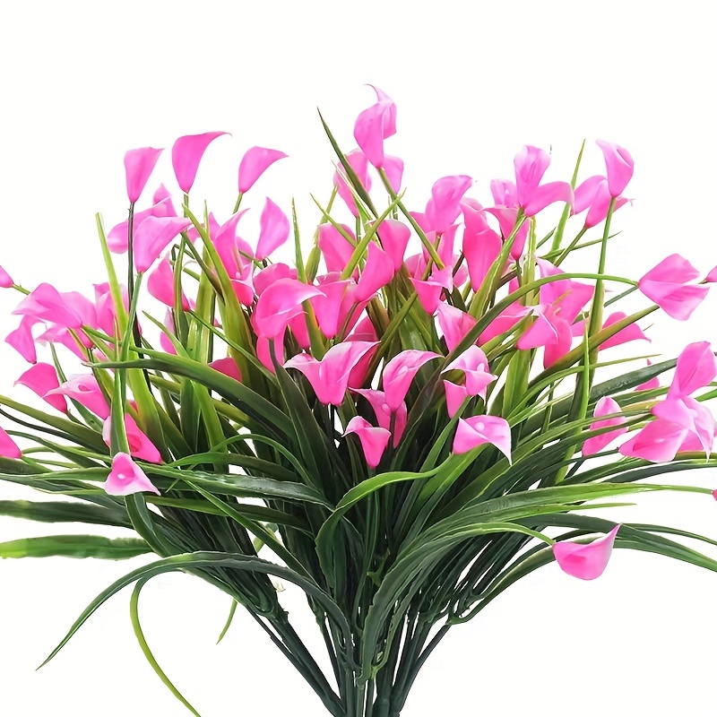 12 Piece Artificial Calla Lily Flowers Set Realistic Plastic Water