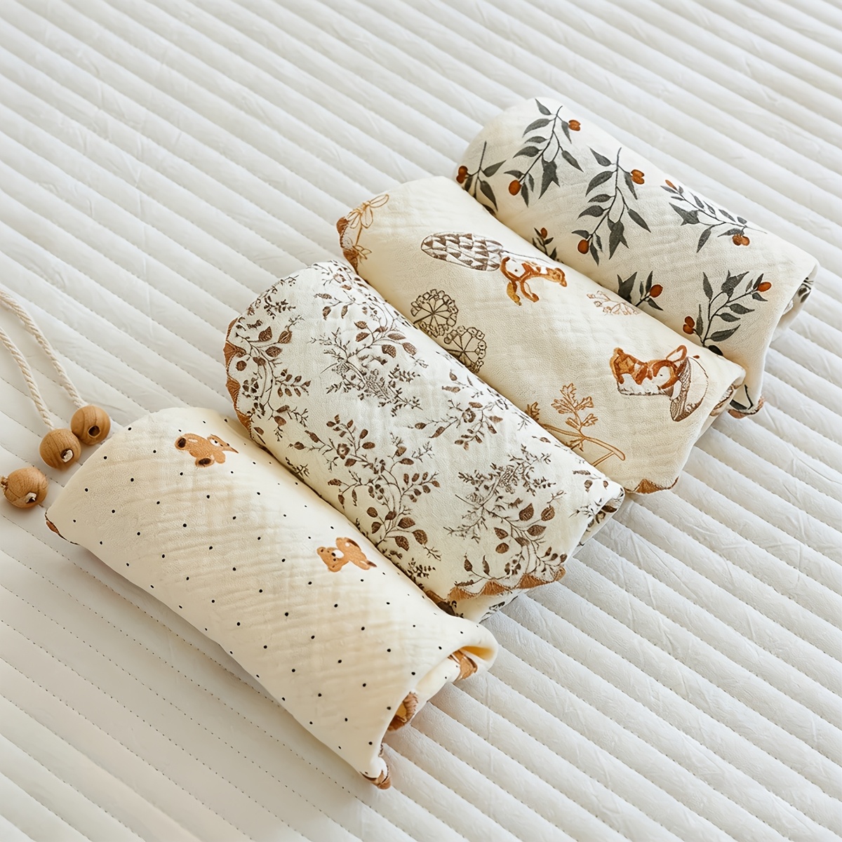 5pcs Soft Baby Face Towels, Drool Bibs & Towels Set