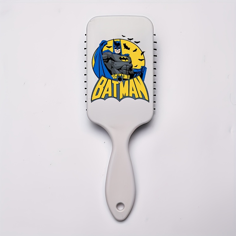 TEMU Wb Nylon Hair Comb | Batman Design, Fashionable And High-end, Ideal For Business, Festive Gifts, Christmas, Portable, Suitable For And Styling,