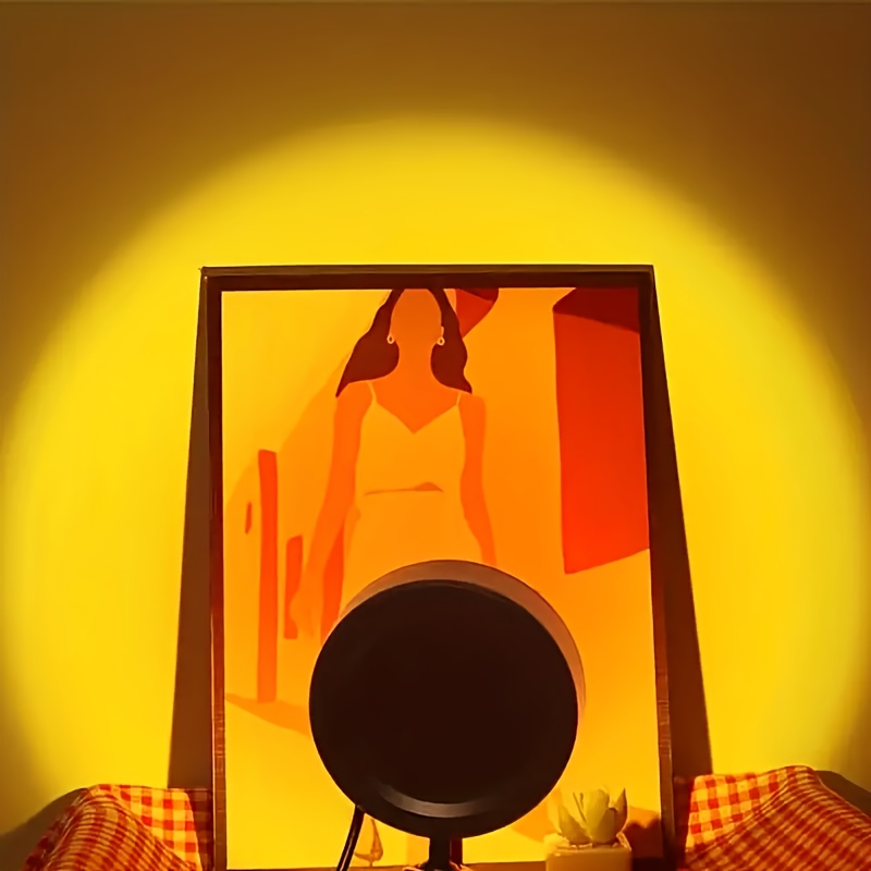 Sunset Ambiance Light, LED Night Light, Sunset Lamp, Projection Light, Photography Fill Light, Romantic Sunset Light for Bedroom and Living Room Decor, Family Gathering Birthday Gift, Vehicle and Room Decoration, Photography Fill/Selfie, Party, Camping Wedding Decor - Perfect Gift for Friends