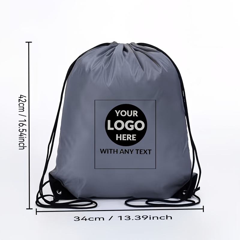 TEMU 10pcs Personalized Photo/logo Marathon Event Storage Double Drawstring Oxford Cloth Drawstring Pouch Backpack Soccer Bag Custom Logo Printing