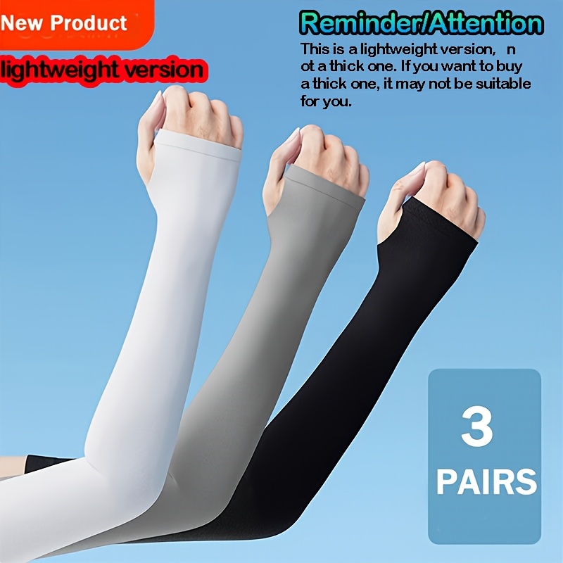 TEMU 3 de para - Tejido de fibra refrescante y transpirable, cubrecabezas de brazo elásticos para deportes al y uso casual, //, diseño sin costuras,