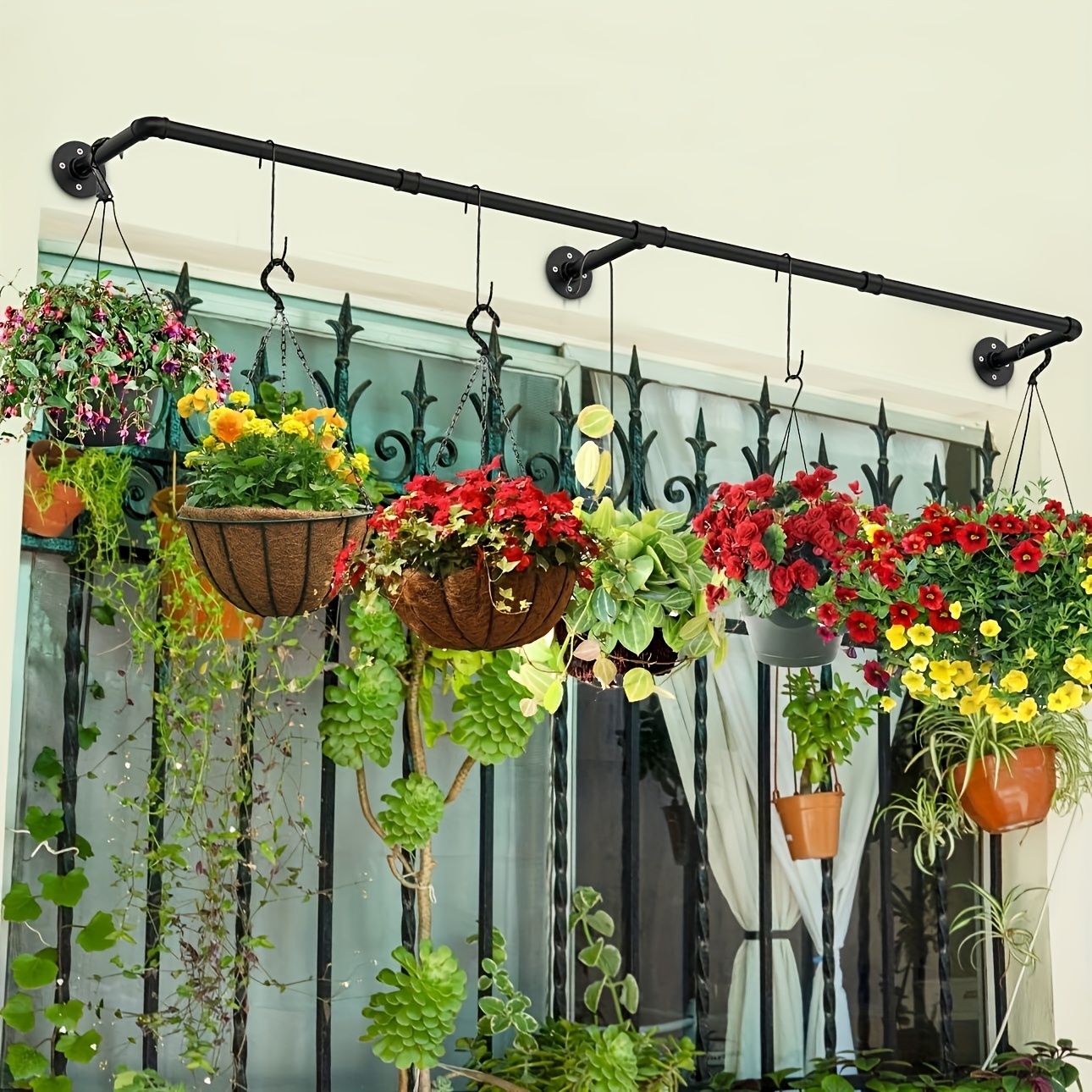 Hanging Plant Display Standing Plant Hanger With 4 Hooks - 59