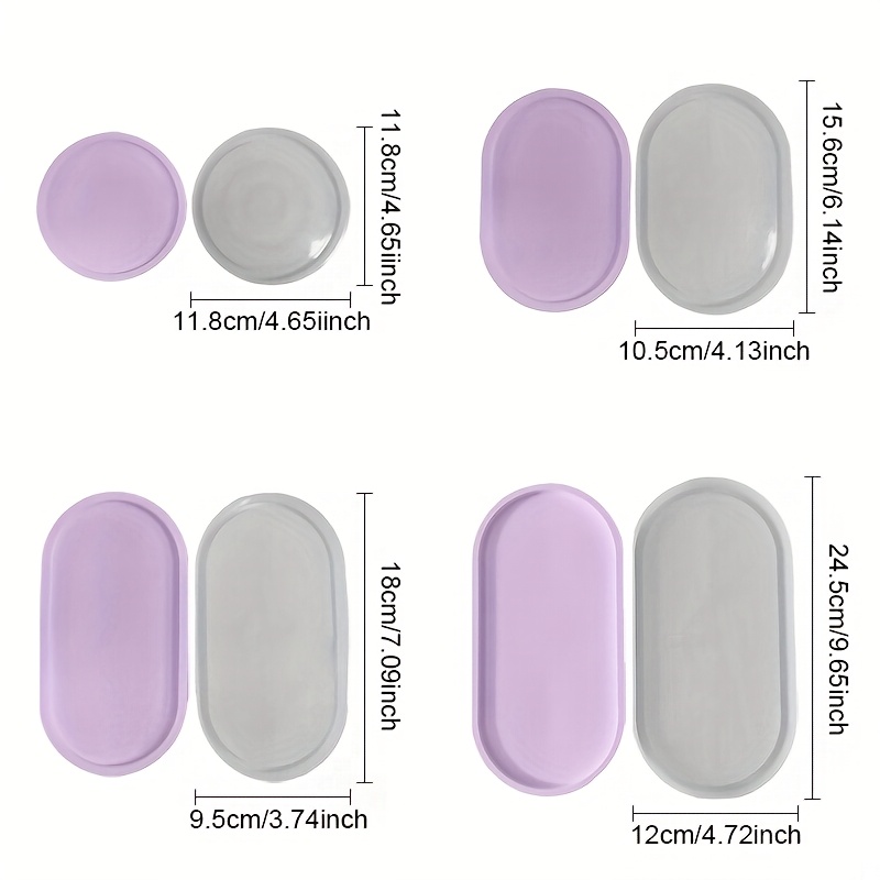 Image of 4cps Silicone Resin Mold For Crafting With Crystal Epoxy - A Sturdy And Reusable Tray And Coaster Creator, Ideal For Candle Production - Resistant To High Temperatures And Easy To Clean