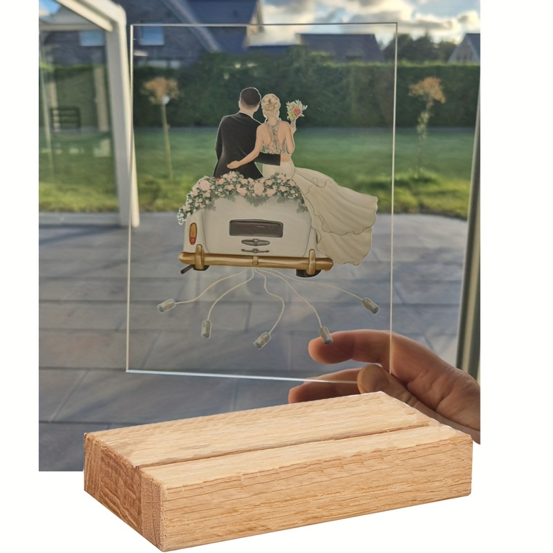 TEMU Unique Wedding Gifts - Acrylic Glass And Wedding Car - High-quality Presents For The Bride And Groom - Gifts For Weddings - Wedding Presents
