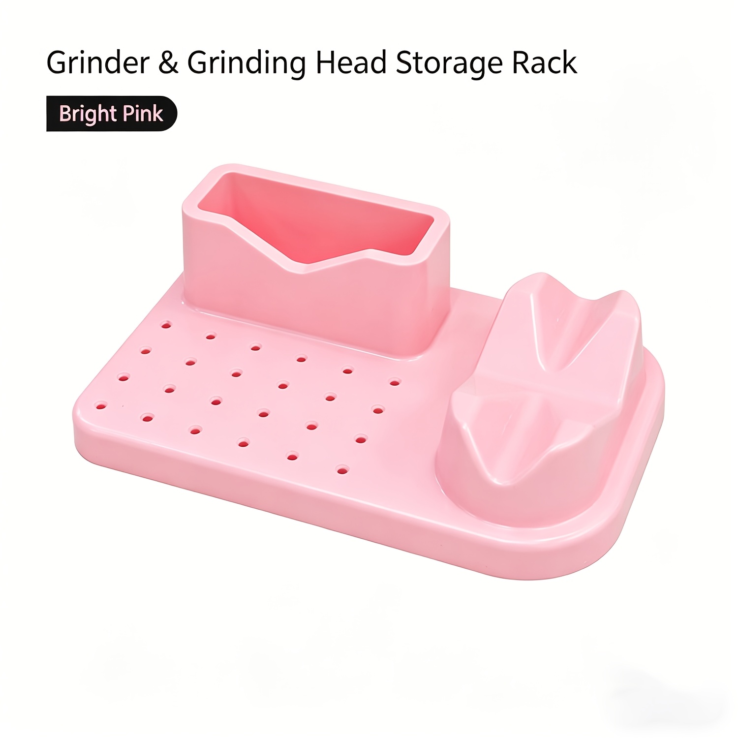 TEMU Porte-Fraises et Organisateur pour Pédicure-Manucure, Base à 24 Trou avec Support pour Ponceuse à Ongles et Stylo Meuleur, Boîte de Rangement de