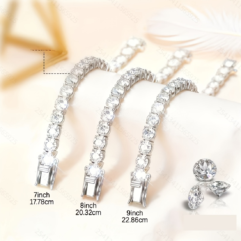 5mm 5A Zirconia Couple Style Tennis Bracelet
