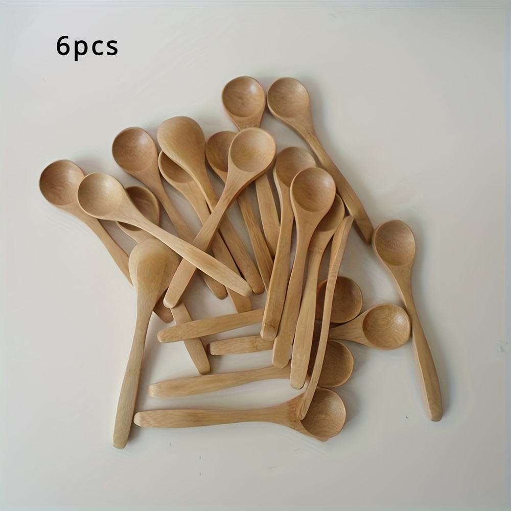6pcs Long Handle Spoon Set - Ideal For Coffee & Creative Dishes, Durable Kitchen Utensils