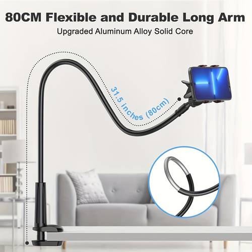 universal 360 rotating tablet phone stand holder adjustable flexible spiral base for lazy browsing perfect bedside companion space saving sturdy construction and multi angle viewing for tablets smartphones free phone