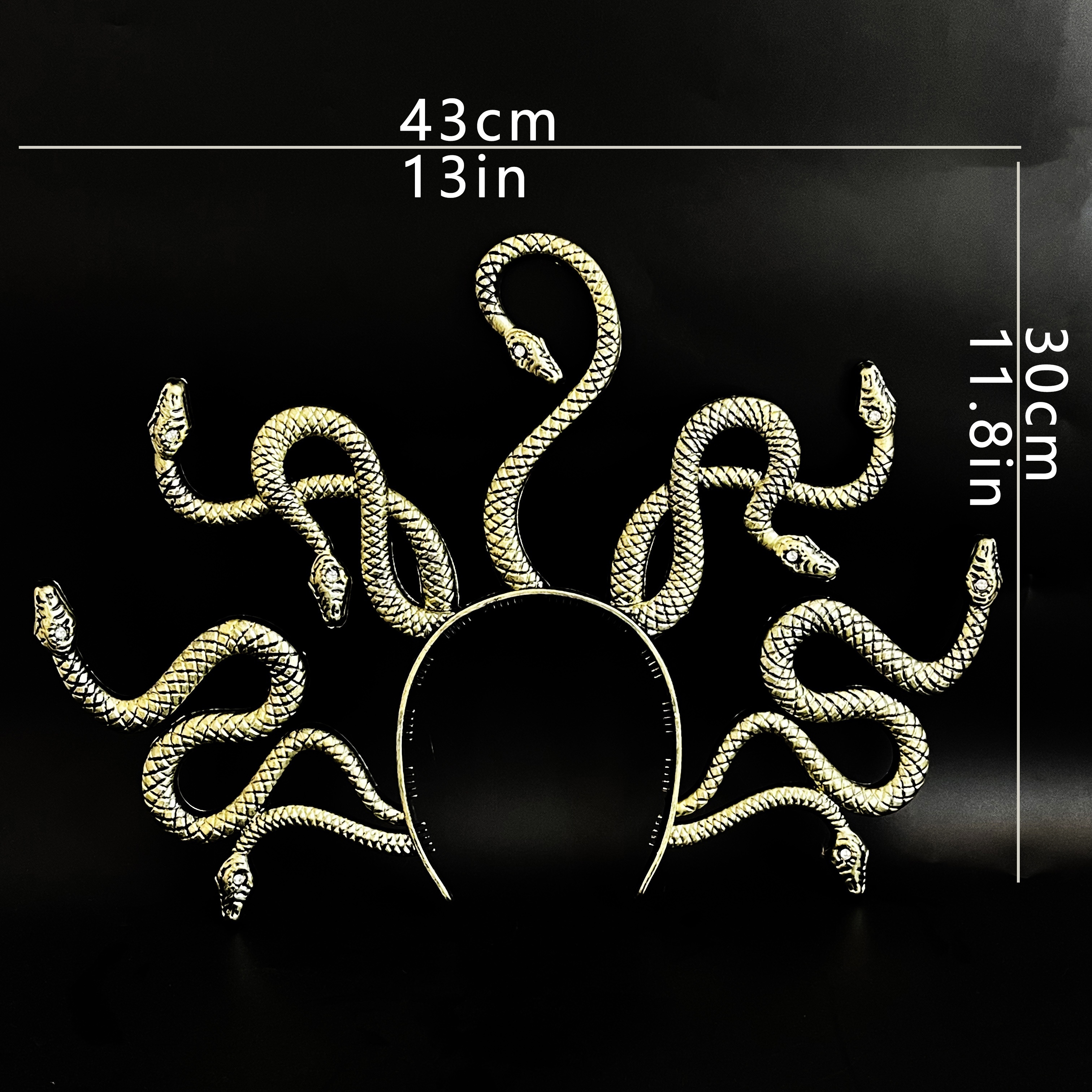 Retro Distressed Nine-Headed Snake Medusa Headband for Halloween