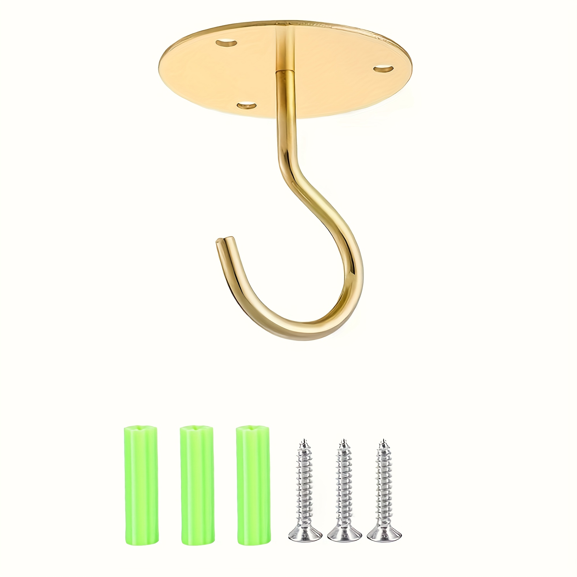 TEMU Gancio da Soffitto in Metallo Versatile - per Appendere Cesti di Fiori, Vestiti & - Viti, Disponibile in 4 Colori, per le Feste