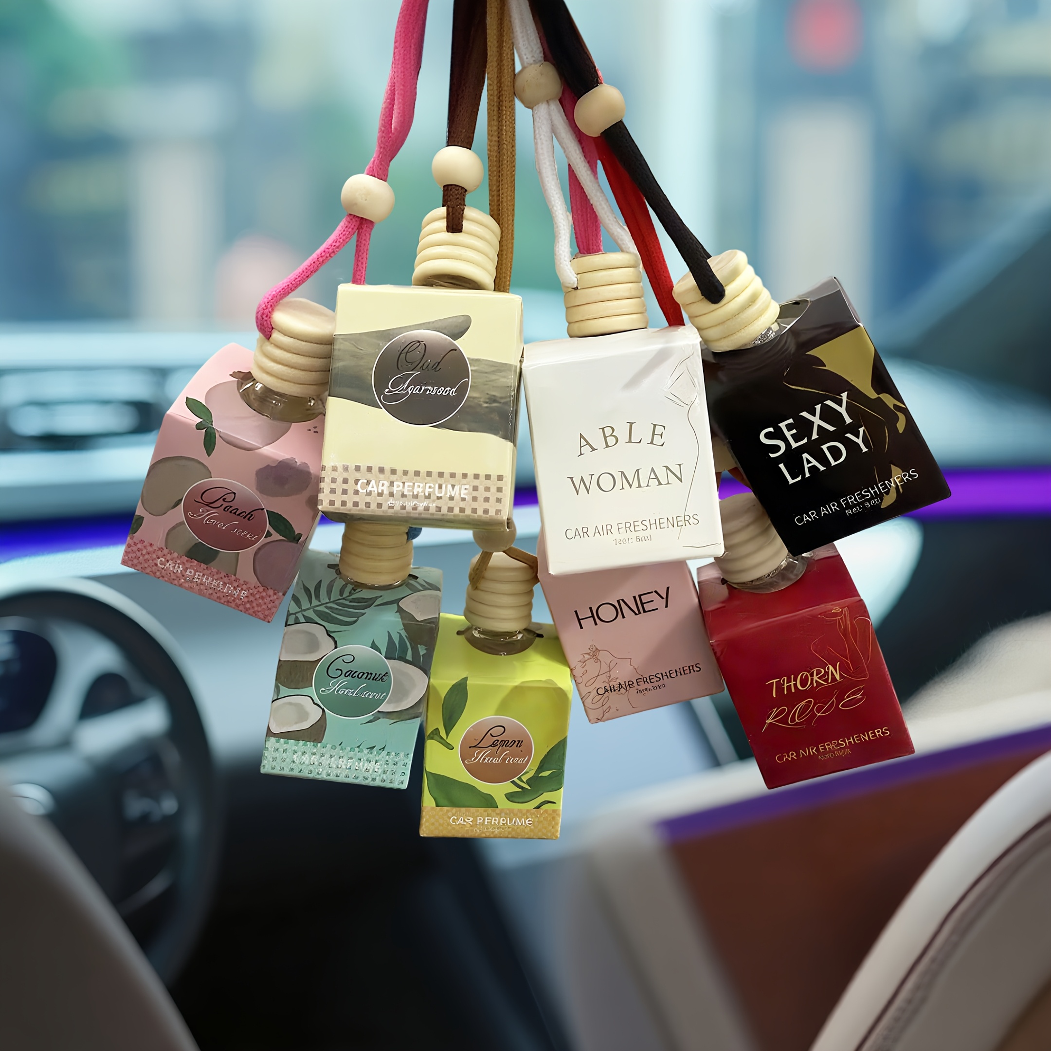 8pcs Long-lasting Car Air Freshener - Essential Oils For Vehicle Interior Accessories