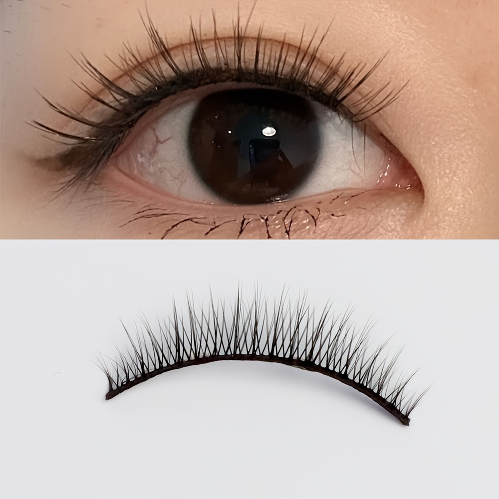 R-3 Short False Eyelashes, , Natural Look, Realistic, Full Strip, Stiff Suitable For Double Eyelids, Recommended For Beginners, Reusable