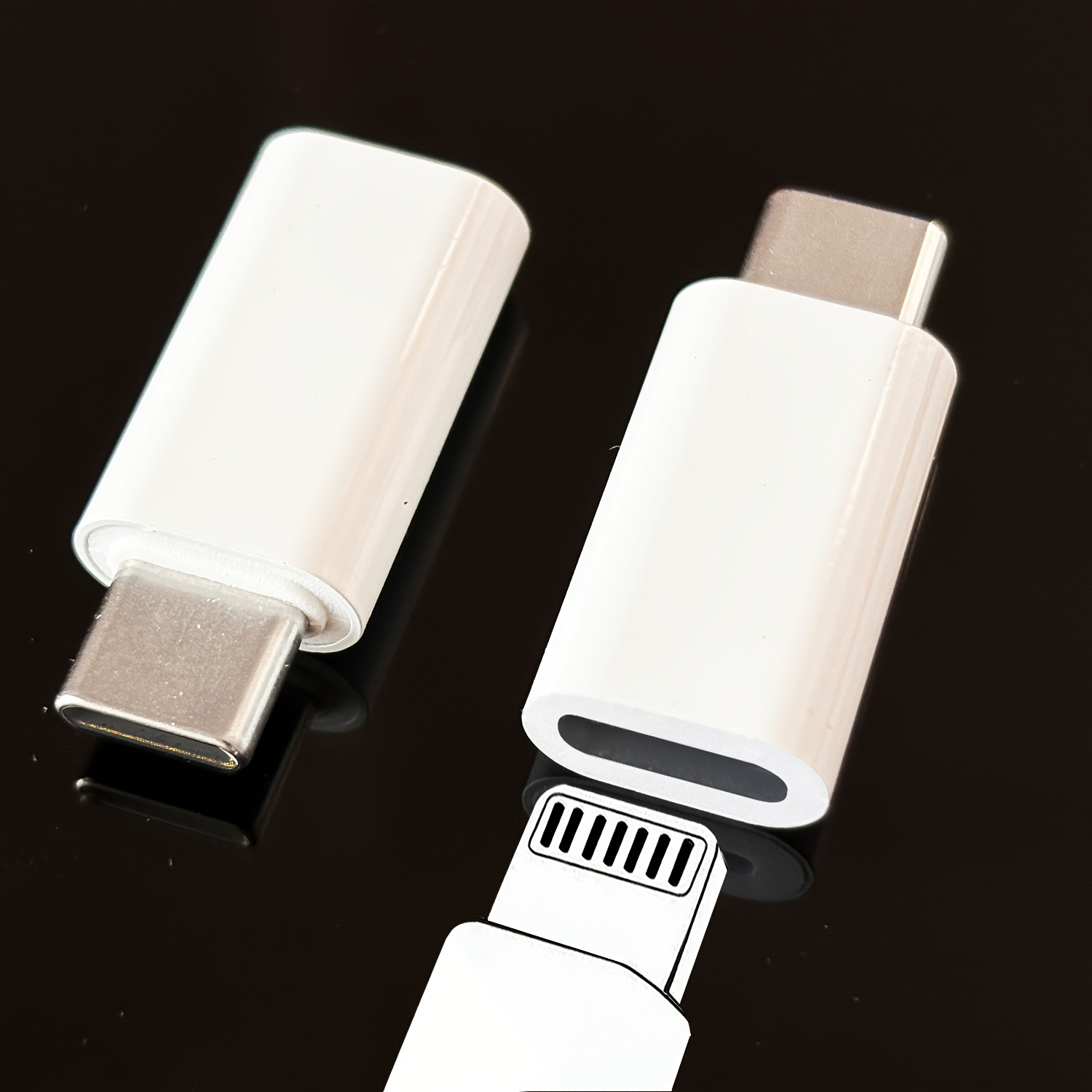 2pcs for lightning to usb c adapter for iphone 15 16   pro   samsung s24 ipad air   switch for charging data transfer for lightning to type c adapter