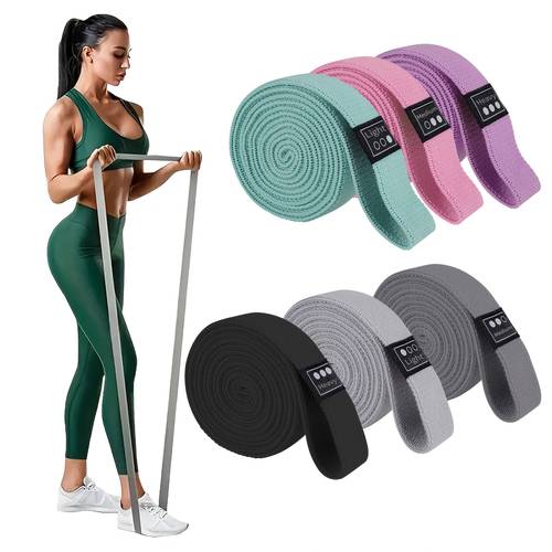 fitness widerstandsbänder - gestrickte elastische stretch trainingsbänder, große/mittelkleine/small widerstandsstufen für yoga & krafttraining, pull-up hilfe