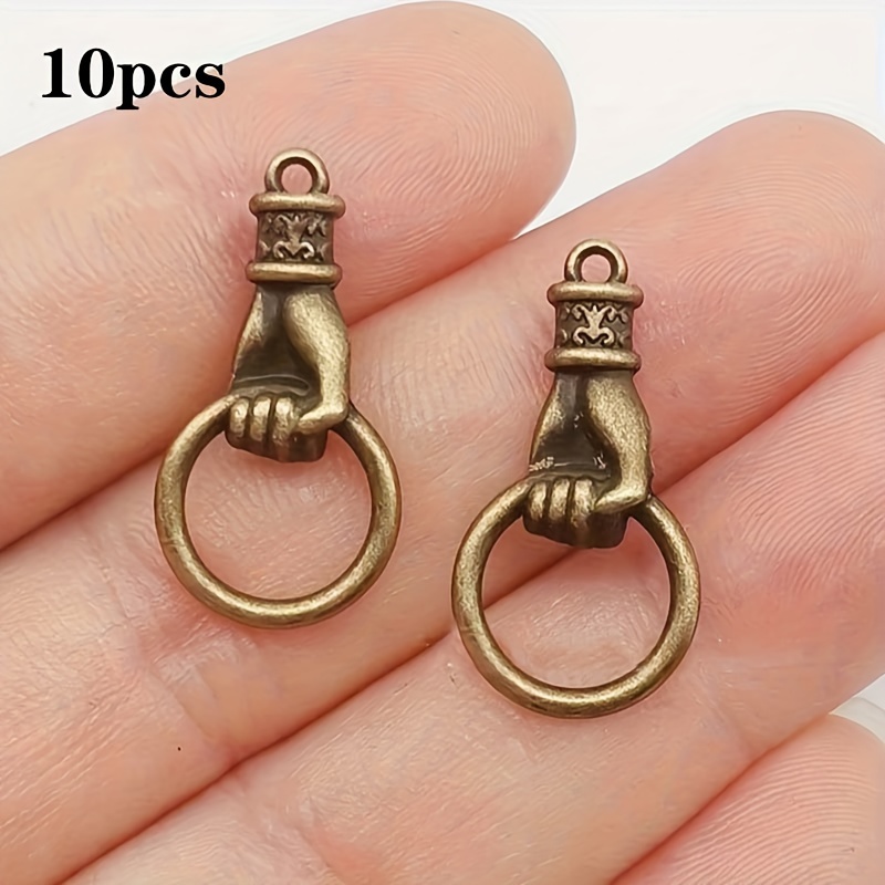 E-shop Set mit 10 Legierungsgrips für die Verbindung von Charms, geeignet zum Herstellen von Armbändern, Ohrringen, Halsketten und anderen