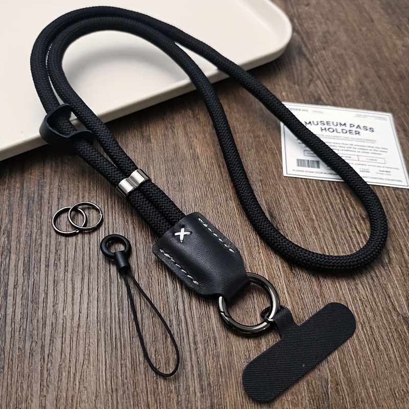 Neck Hanging Mobile Phone Lanyard Men And Women Ins Long Back Rope Thick Braided Strap Outdoor Climbing Lanyard