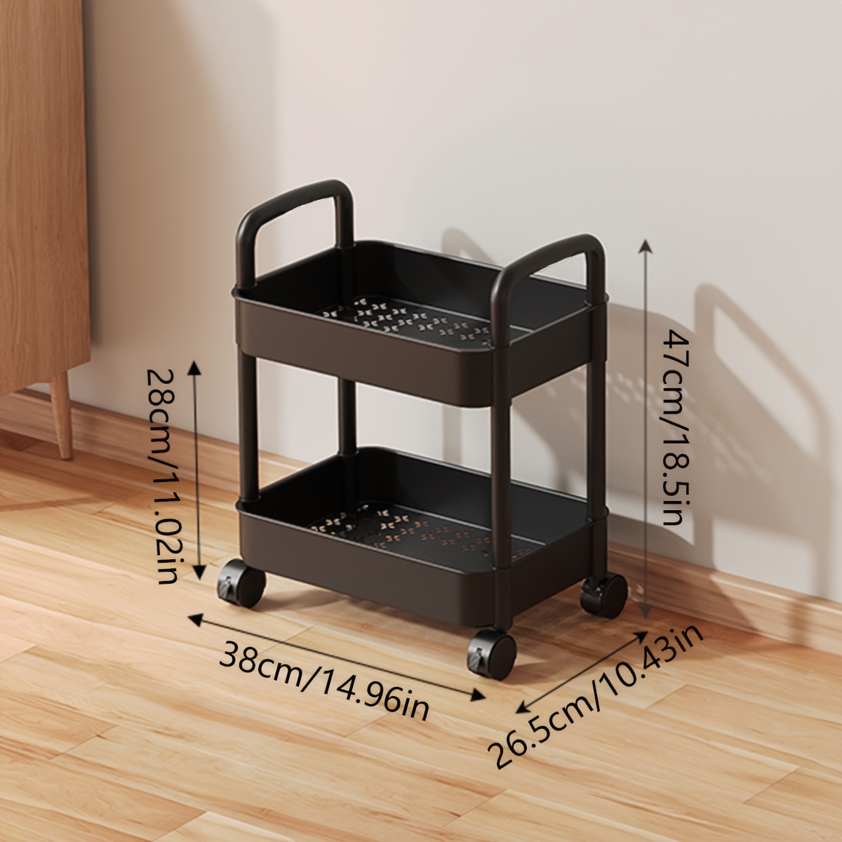 versatile rolling storage cart multi tier organizer for bedroom   room portable with wheels for   ideal for snacks books more details 5