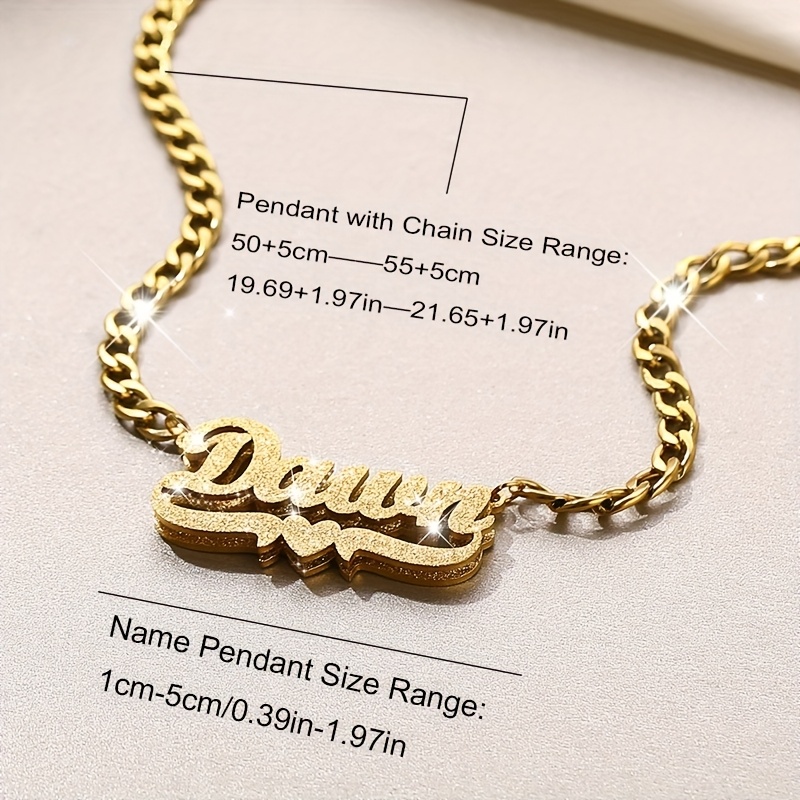 Customized Name Double-Layer Necklace, 304 Stainless Steel, Gift for Her