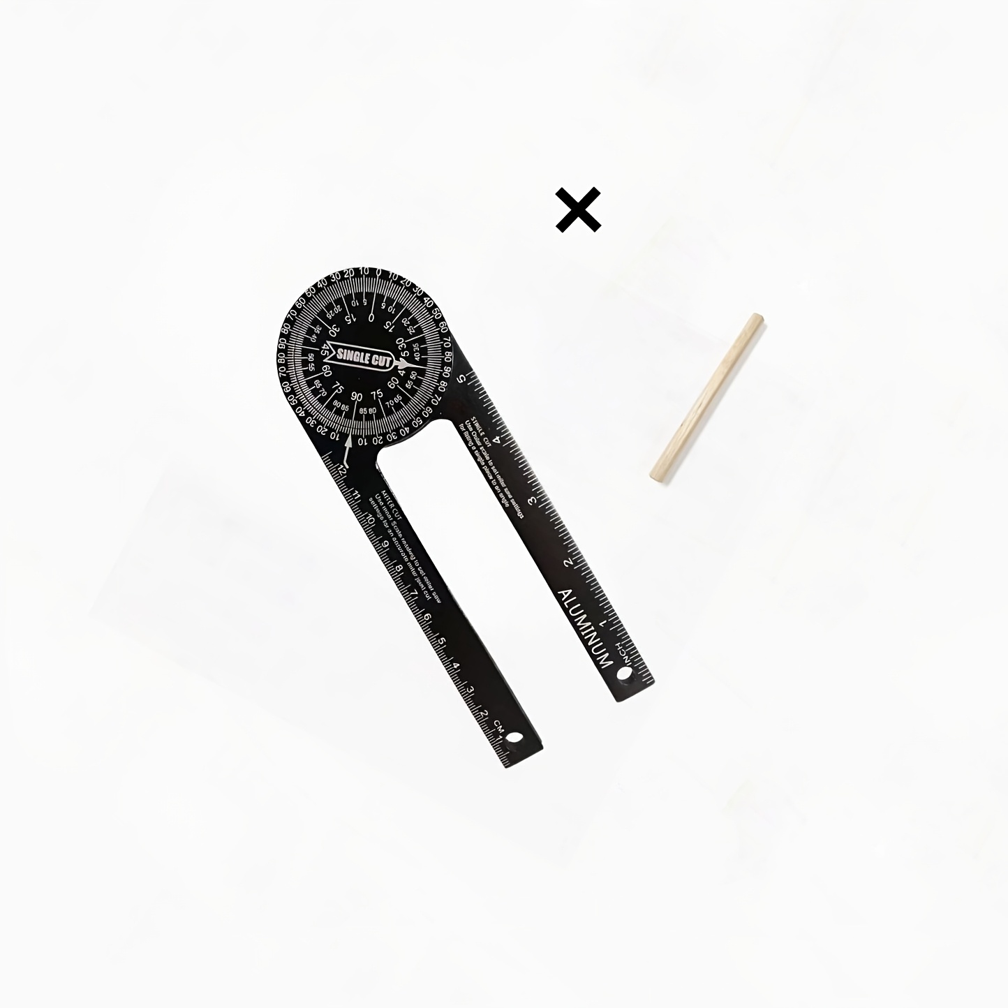 TEMU 360° High-precision Aluminum Alloy Protractor For Woodworking Angle Measurement
