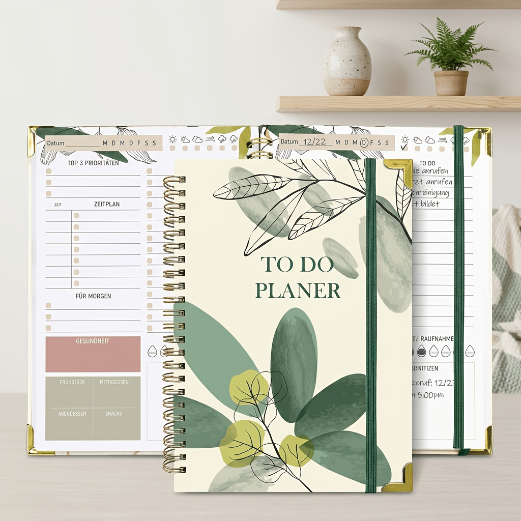 Biroyal Undated A5 Daily Planner | 120-day Planner For Tasks And Notes | List Book | Spiral-bound Daily Weekly Planner, Hardcover | For Office, School, And Scheduling