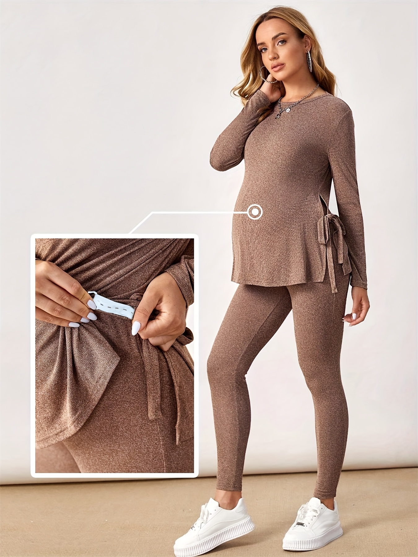 High waist Adjustable Warm Maternity Leggings pregnancy dress