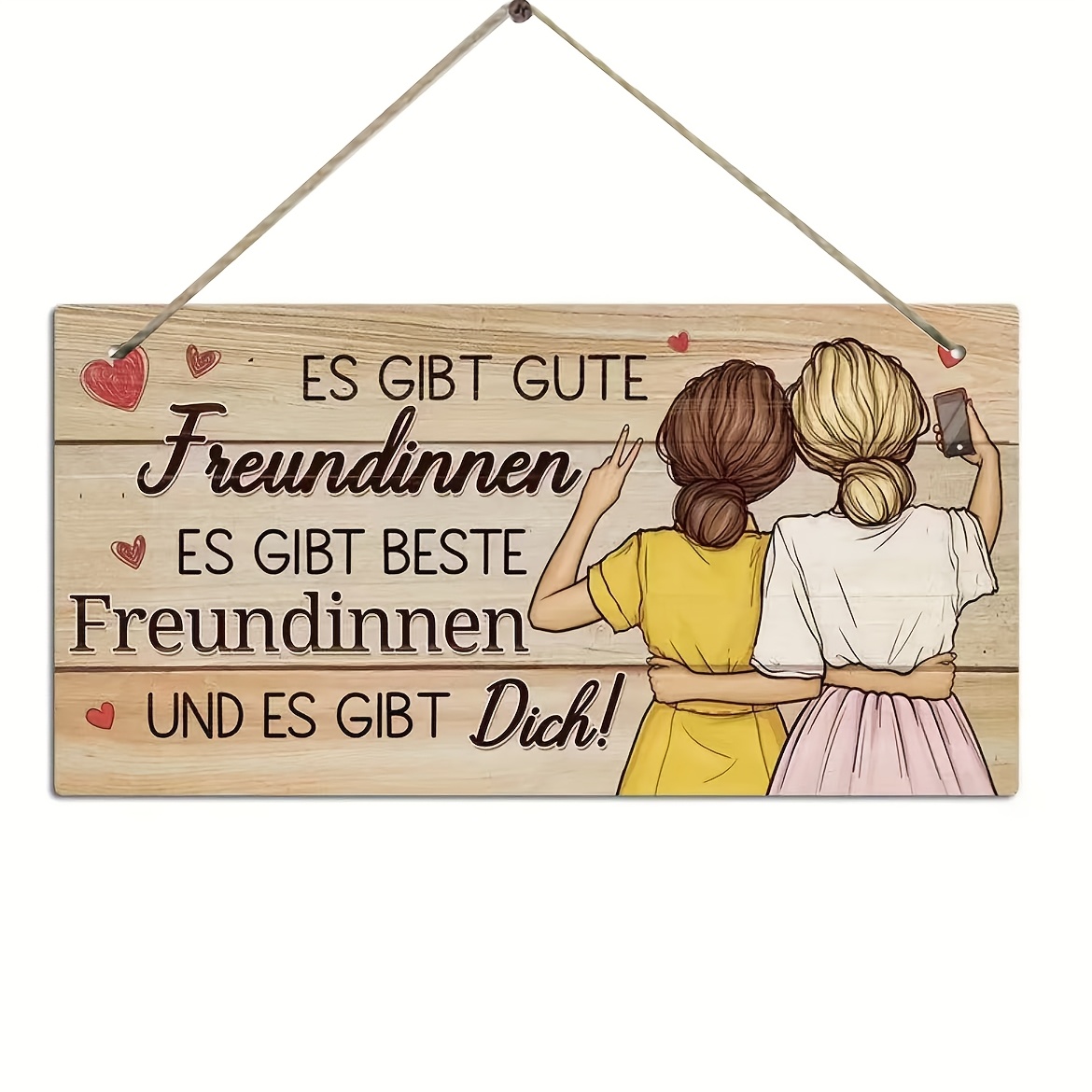 1pc, German Wooden Sign - "with , , And You" - Suitable For Home, Room Farmhouse, Cafe, Coffee Shop Wall Art Hanging, 3.9x7.8in halloween Christmas Decoration