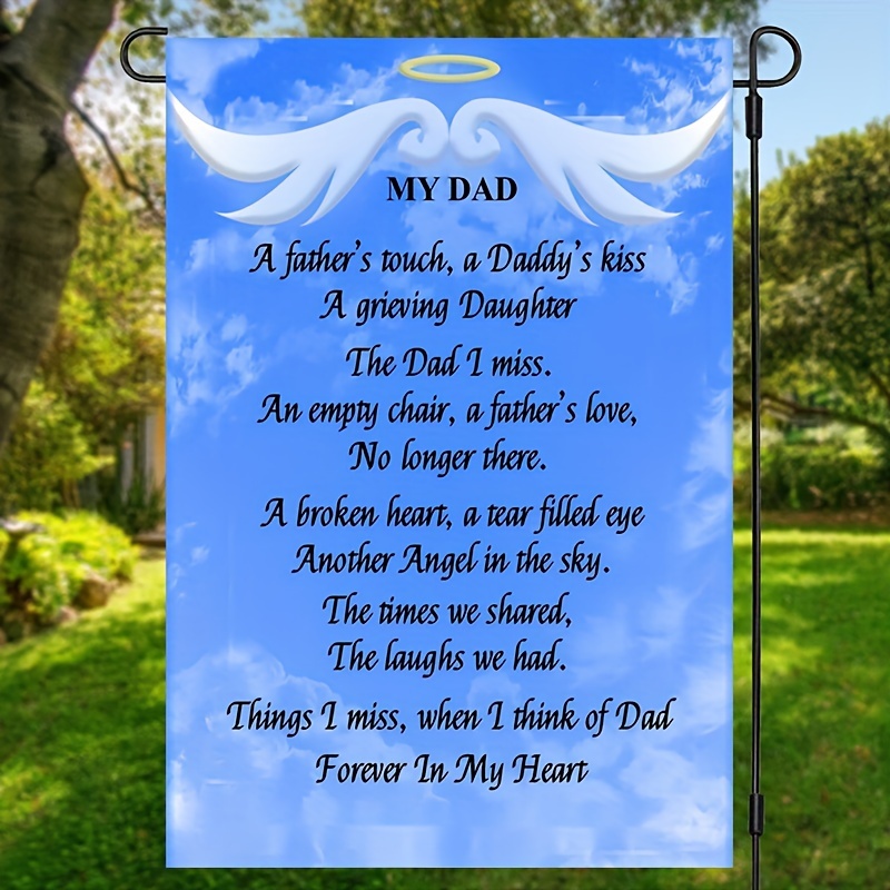 Father's Day Garden Flag Memorial Dad Garden Flag Cemetery - Temu