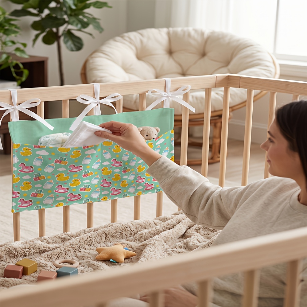 Cute Double Pockets Hanging Organizer for Strollers & Cribs