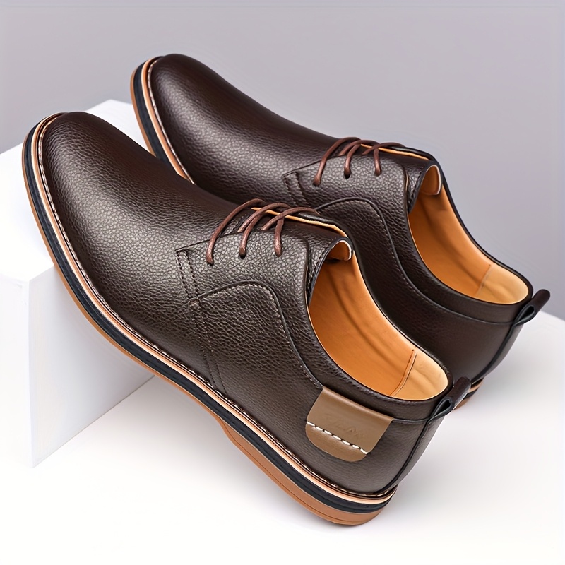 Zapatos Casuales de Negocios para Hombres, Oxford de Vestir con Cordones y Caña Baja para Ocasiones Formales - Ropa de Oficina - Bodas y Fiestas de Navidad