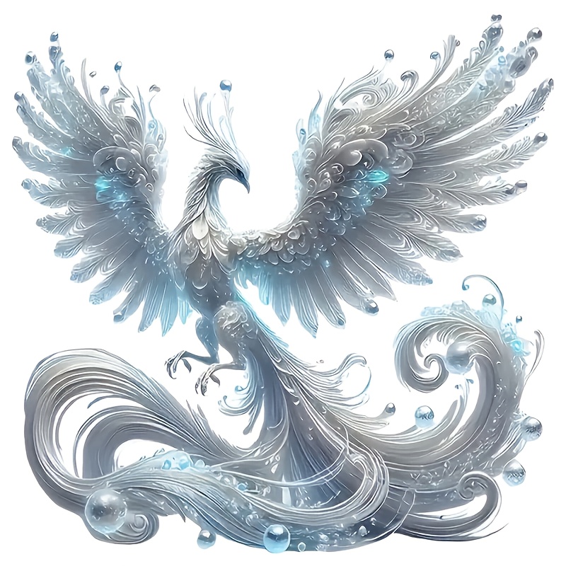King Of Birds! 1pc Elegant Phoenix Vinyl Sticker, , , Strong Vitality