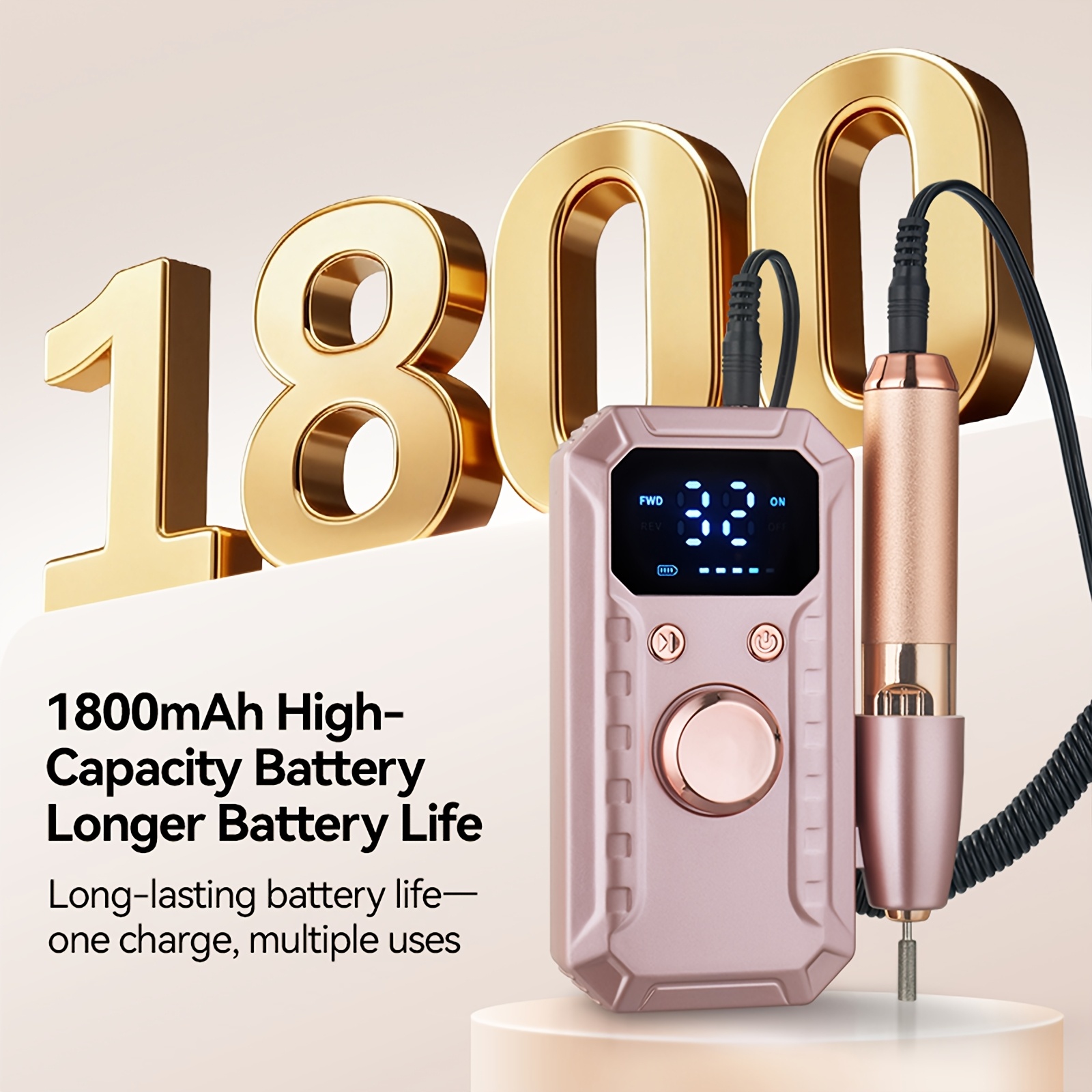 Professional Electric Nail Drill Machine with 32-Speed Adjustable Output & 11 Drill Bits