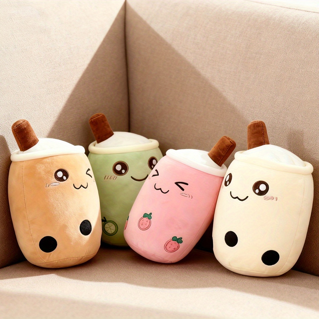 Kawaii Bubble Tea Cup Plush Toy, Cute Soft Stuffed Animal