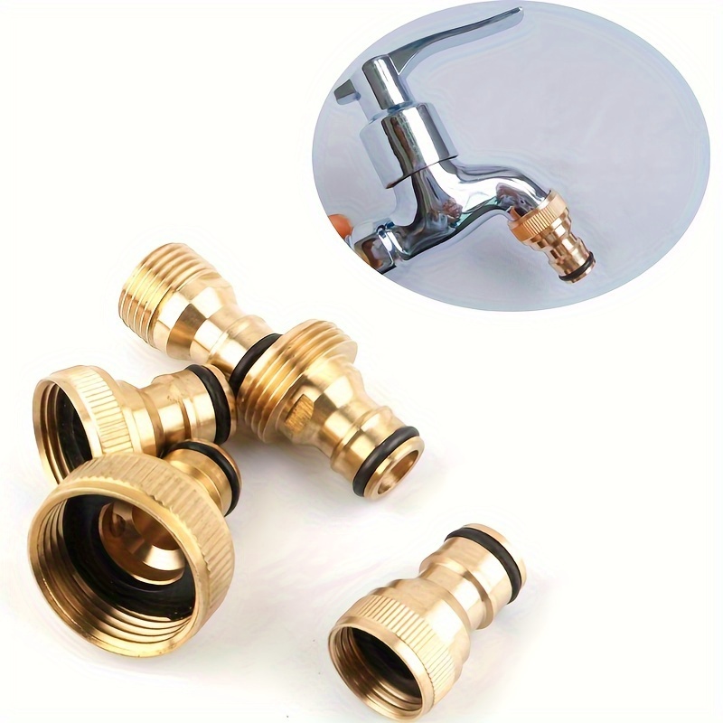 

1pc Brass 1/2" 3/4" Thread Quick Connect Garden Irrigation Connector Faucet Nozzle Adapter Water Gun Joints Gardening & Lawn Supplies