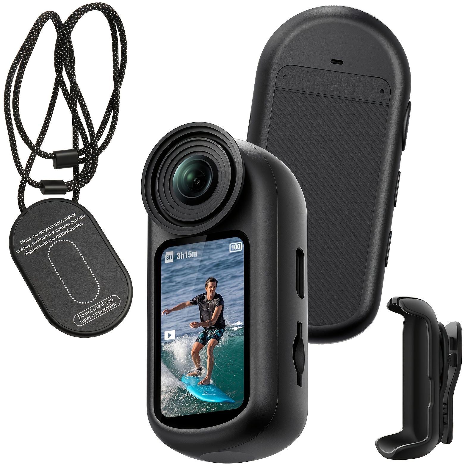 TEMU Mini Caméra , Caméra Portable 1080P FHD, Mini Caméscope de Poche, Chargement USB, Taille de Pouce, Enregistrement , Caméra (Carte SD Non