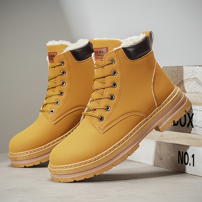 

Bottes de Neige Tendance pour Hommes, Chaussures Confortables et Antidérapantes à Lacets pour Activités Extérieures