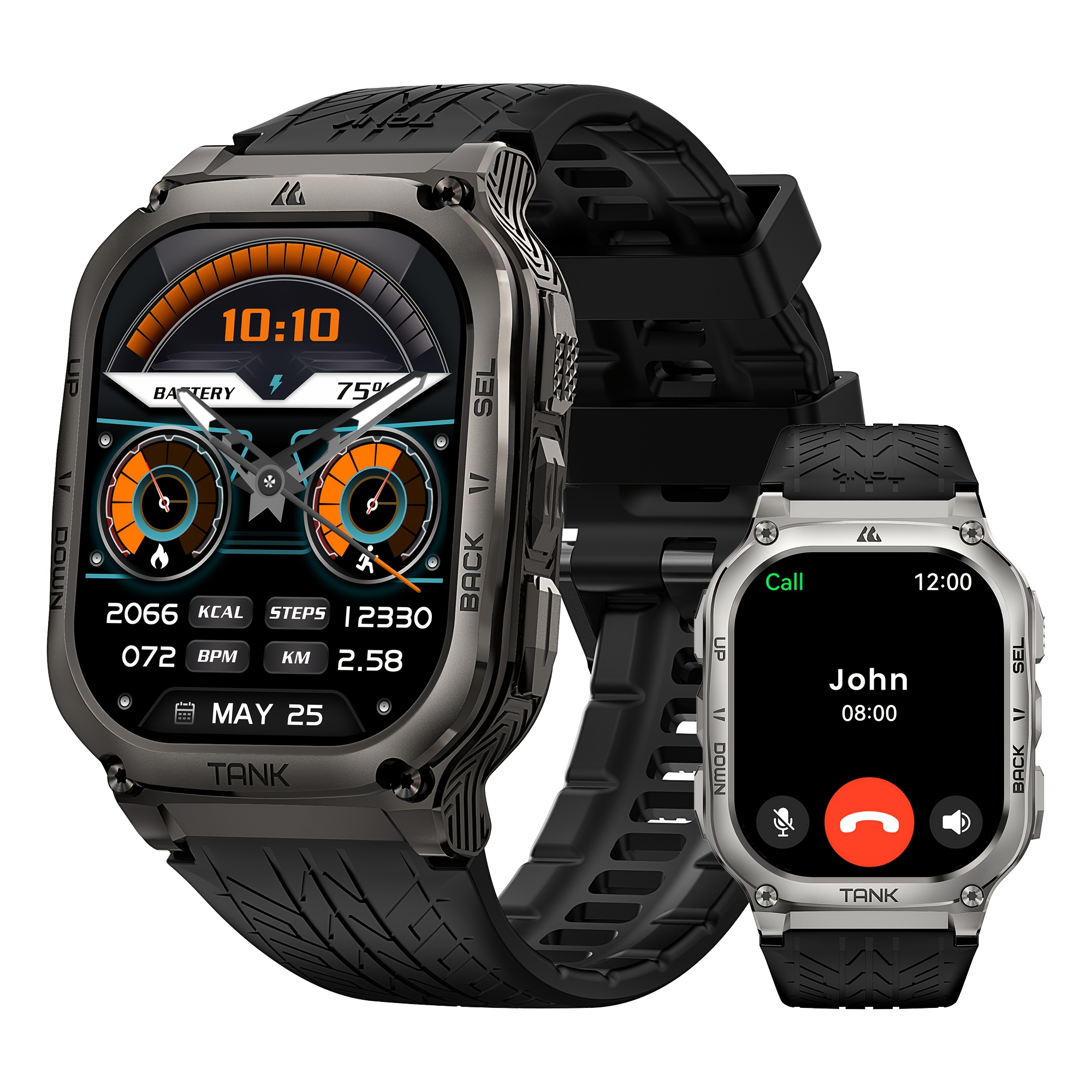 Image of Kospet M3 Watch 480mah 60 Days Extra-long Battery Rugged Smartwatch Wireless Call 5atm Ip69k 1.43" Amoled On Display Screen 170 6 Smart Recognition Sports Multiple Watch Faces 24h