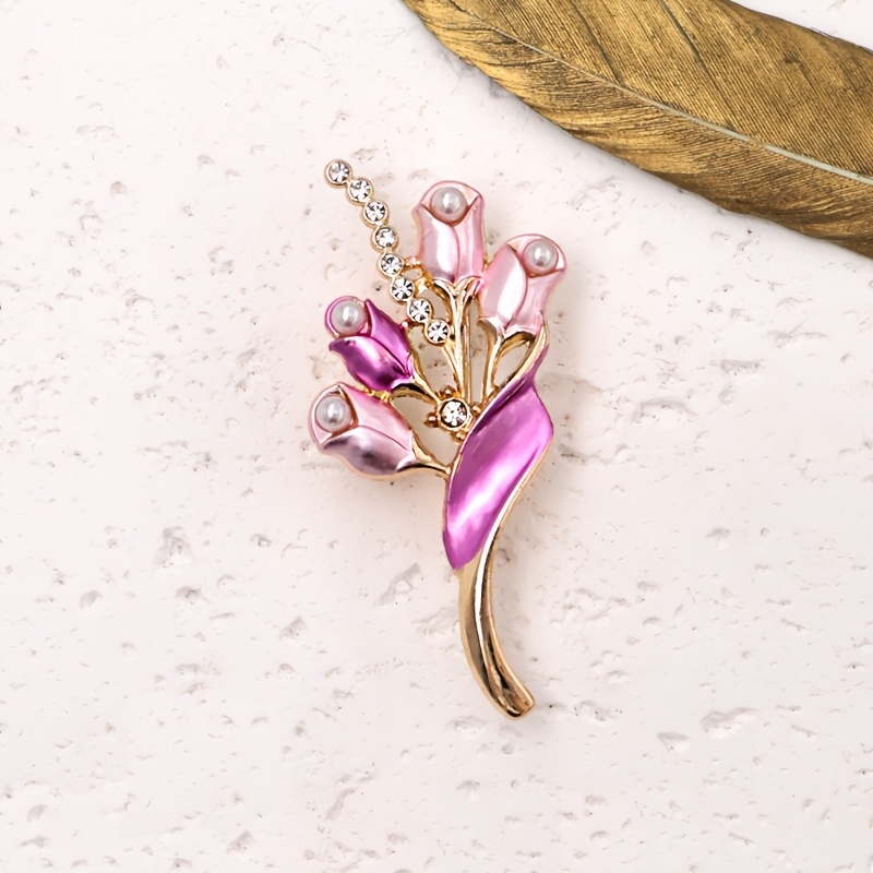 TEMU 1pc New Style Individual Fashion Temperament Brooch, Daily Outing Women's Anti-slip Safety Clothing Corsage