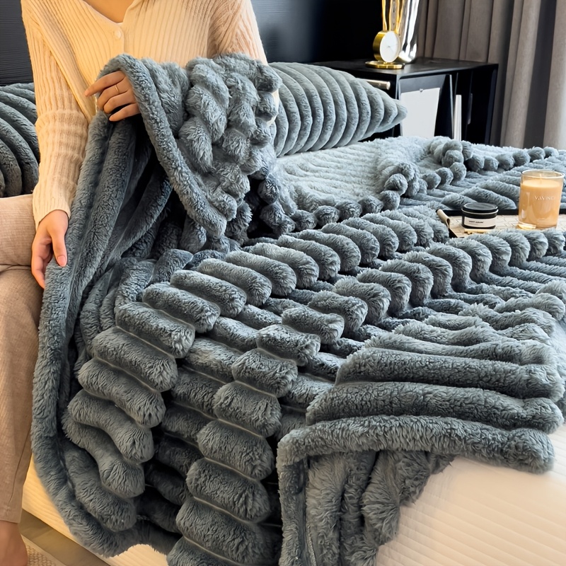 Soft And Cozy Flannel Drawstring Blanket, Minimalist Solid , 100% Polyester, Suitable For Sofas, Beds, Offices, And Travel - Versatile Leisure Blanket, A Must-have For Bedding