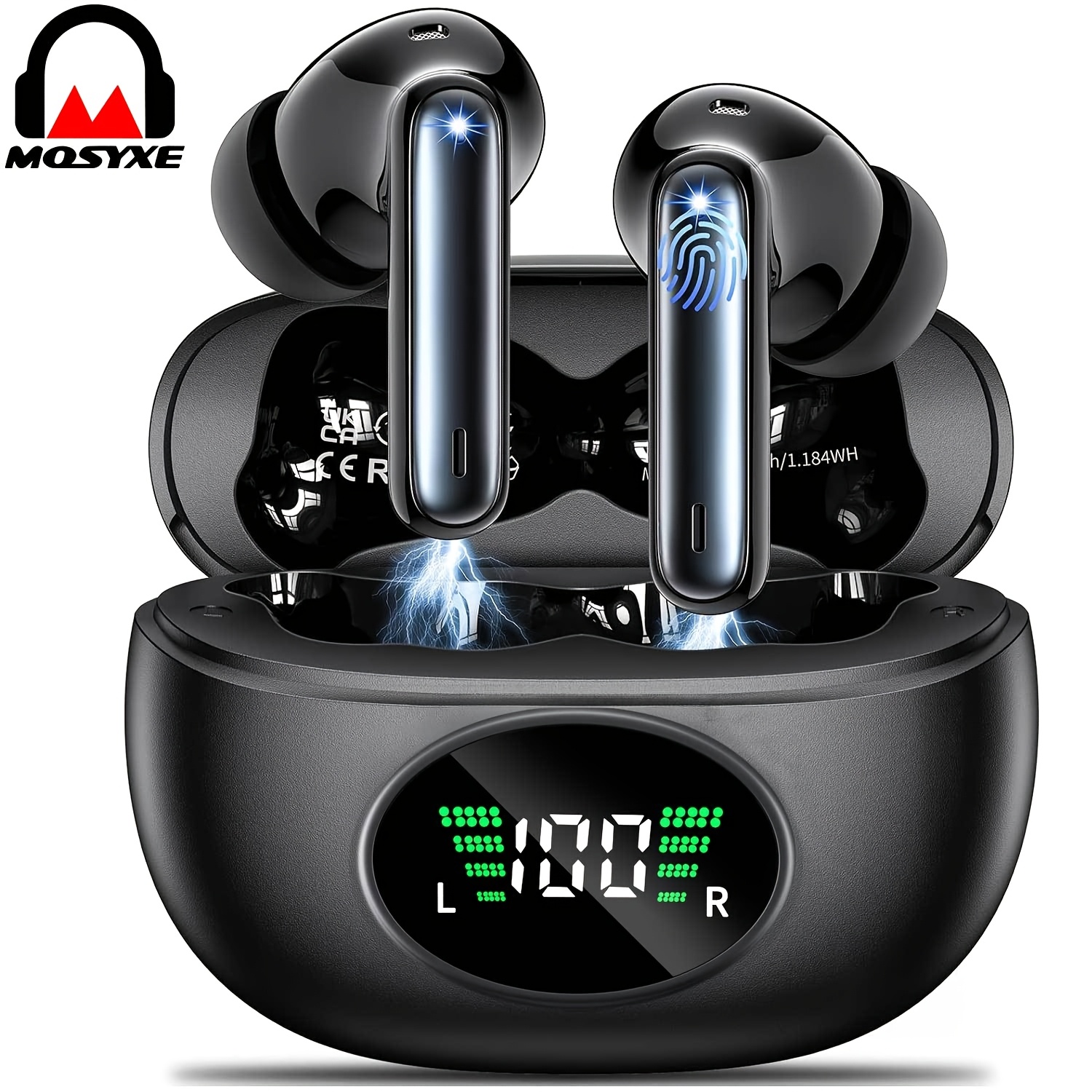 

Mosyxe Wireless Earbuds, Headphones Bt5.4 Display Charging , Wireless Earphones Bass Tws , Forsport Gam