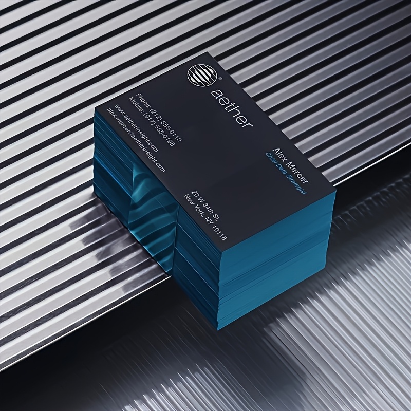E-shop Personalisierte Visitenkarten - Hochwertiges, mattes Papier, personalisierter Name, Titel, Kontaktinformationen - Minimalistisches, elegantes
