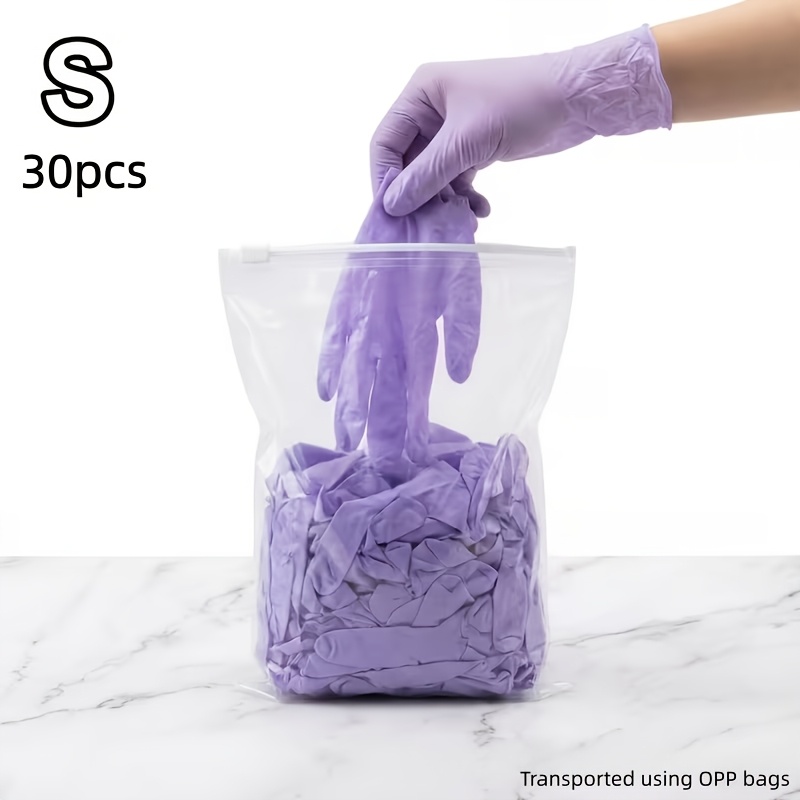 TEMU Guanti monouso in nitrile viola, senza lattice, adatti per progetti, toelettatura di animali domestici e faccende domestiche. Vestibilit�